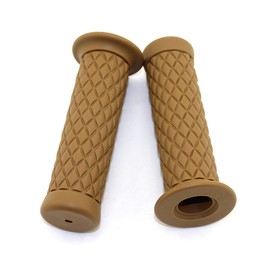 Motorcycle Grips Non Slip Rubber Bar End Thruster Grip 7/8" 22mm 24mm Motorcycle Comfort Hand Handlebar Grip Thruster Grip (Yellow)