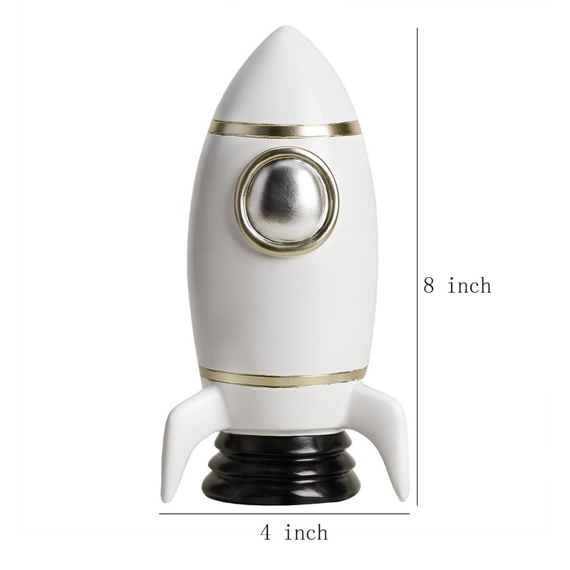 Gaolinci Rocket Ship Coin Bank, Money Box, Piggy Bank, Home