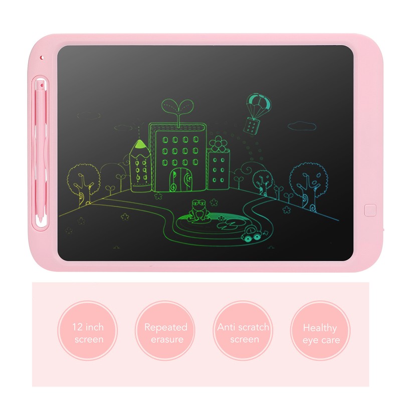 12in LCD Writing Tablet Erasable Colorful Handwriting Lock Electronic Drawing
