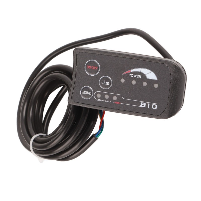 Electric Bicycle 810 LED Display With 5 Wire Cable Control