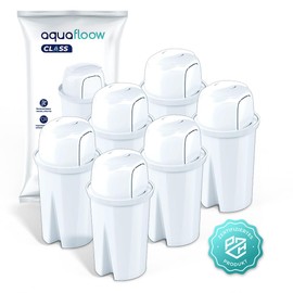 Aquaflow Water Filter Cartridges | Compatible with Brita Classic & Dafi Family Astra | Reduces Limescale, Chlorine & Impurities | 6-Pack Replacement Filters