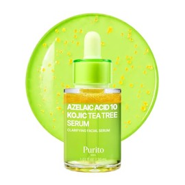 PURITO Azelaic Acid 10% + Kojic Acid + Tea Tree Facial Serum | for Acne & Marks, Breakouts | High-Level Azelaic Acid 10% | Korean skincare, 30mL 1.01 fl.oz