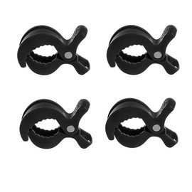 Taicols Stroller Pegs to Hook Muslin Sun Shade to Canopy, 4 PCS Car Seat Cover Clips, Nursing Cover, Pram Toy Holder, Plastic Universal Clip, Blanket Clamp, Stroller Clips Buggy Accessory (Black)