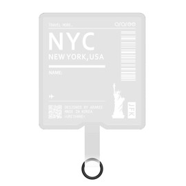 araree TAG HOLDER AR19139 (Clear) External Strap Hole [Strap Holder / Combination with Your Favorite Strap] AR19139 (Clear)