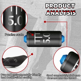 EKIND Adjustable Fishing Weights Kit, Drop Cylindrical Graduated Fishing Sinker for Freshwater Bass Casting Fishing Gear Set (10Pcs, 5g)