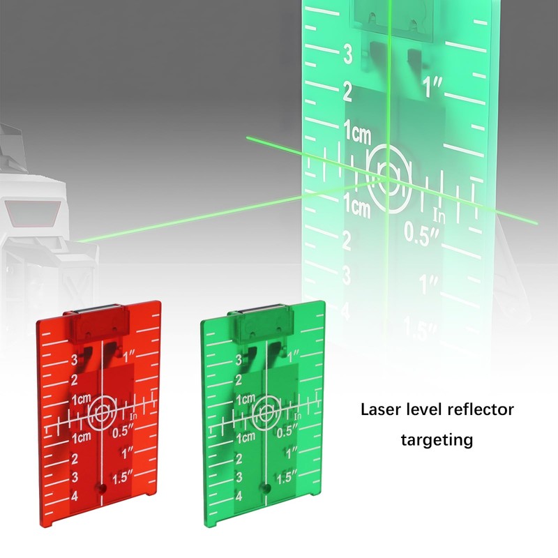 LT Easiyl 2pcs Laser Level Reflector Target Board Bracket Reflector