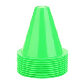 BORDSTRACT Pack of 10 Football Training Cones & Cones Sport 3.35 Inch Plastic Cones Football Barriers Plastic Marker Holder Accessories (Green)