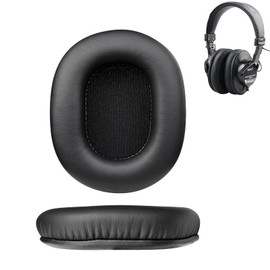 Ear Pads for Sony MDR-7506, MDR-7510, MDR-7520, MDR-V6, MDR-V7, MDR-CD900ST, Replacement Headphone Pad, Noise Prevention, Leak-Proof, 1 Pair; High-Density Foam Ruimi (Protein Leather/Black)