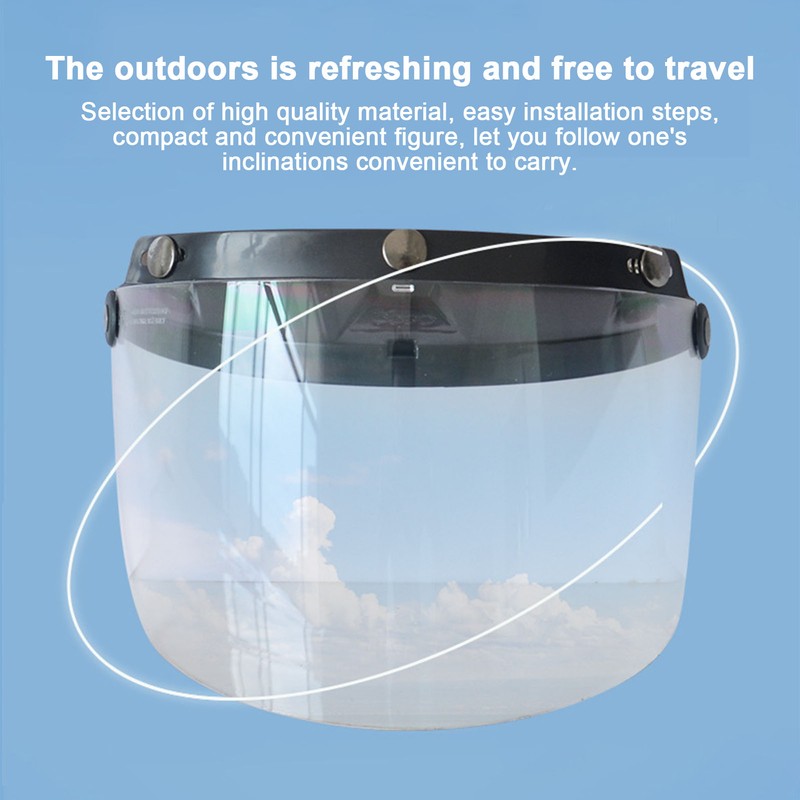 Motorcycle Helmet Lens Metal Button Removable UV Protection Adjustable Motorbike