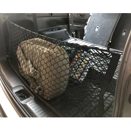 EACCESSORIES EA(2 Qty) Rear Trunk Organizer Cargo Nets for Toyota Grand Highlander 2024-2025 – Floor+Envelope Style Cargo Nets for SUV–Premium Mesh Car Trunk Organizer–Compatible with Grand Highlander