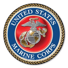 Magnet America USMC Seal Magnet is 5" x 5" Made for Vehicles and Refrigerators