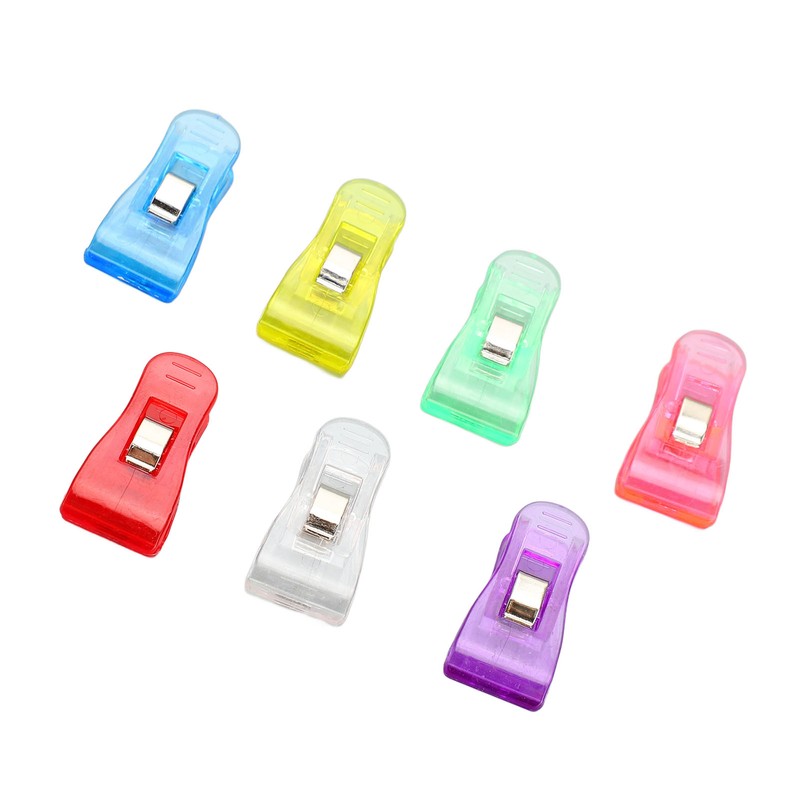 100 Pcs Plastic Clip Colorful Clear Clothespins Photos Crafts Memos