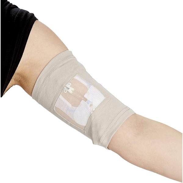 PICC Line Cover by Care+Wear - Ultra-Soft Antimicrobial PICC Line Covers for Upper Arm That Provides Comfort, Security and Breathability with Mesh Window Slate M 13" - 15" Bicep