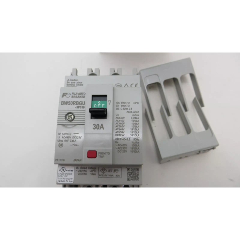 Fuji Electric BW50RBGU-3P030 Circuit Breaker, 30A