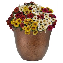 Classic Home and Garden Honeysuckle Patio Pot Garden Planter, Distressed Copper