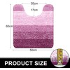 smiry Microfiber U-Shape Toilet Mat, Non-Slip Shaggy Soft Pedestal Mat