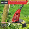PRO-FOR 20V Cordless Grass Trimmer and Edger, 9.5" Stringless Weed