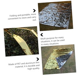 BESPORTBLE 3sets Insulated Outdoor Blanket Emergency Camping Tarp Sun Reflective 2pcs*3