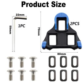 Bicycle Cleats Compatible with Shimano SPD-SL Pedals, Bicycle Pedal Cleats for SM SH-10 SH11 SH12 System Shoes - Indoor Outdoor Road Bike Cleats, Cleats Bicycle Accessories Set for Road Bikes and