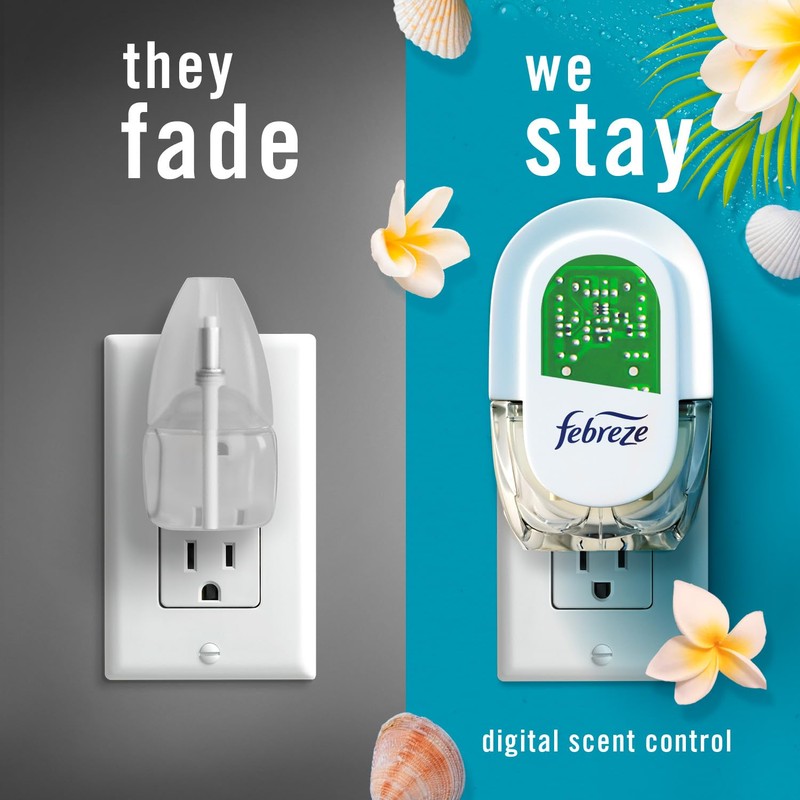 Febreze Odor-Fighting Fade Defy PLUG Air Freshener Refill, Bora Bora,