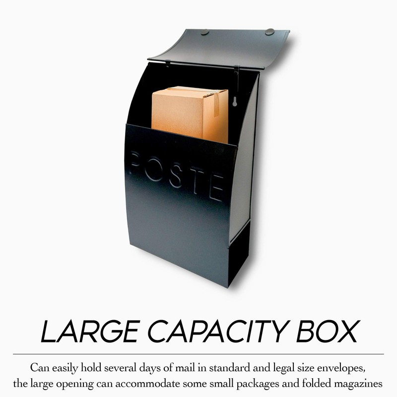 NACH French Mailboxes for Outside Wall Mount, 15 x 9.5