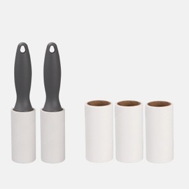 Generic (420 Sheets) - Sticky Lint Rollers for Pet Hair and Dust, with 2 Handles and 6 refillable Extra Sticky Rolls(70 Sheets Each), Reusable and Easy to Clean, White