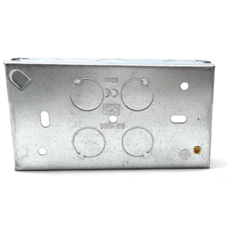 1pcs. 2 Gang Metal Surface Mount Back Box Pattress Box
