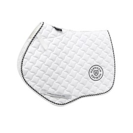 Harrison Howard English Saddle Pad for Horses Horse Riding Close Contact Saddle Pad Non-Slip Moisture-Wicking Shock Absorbing White