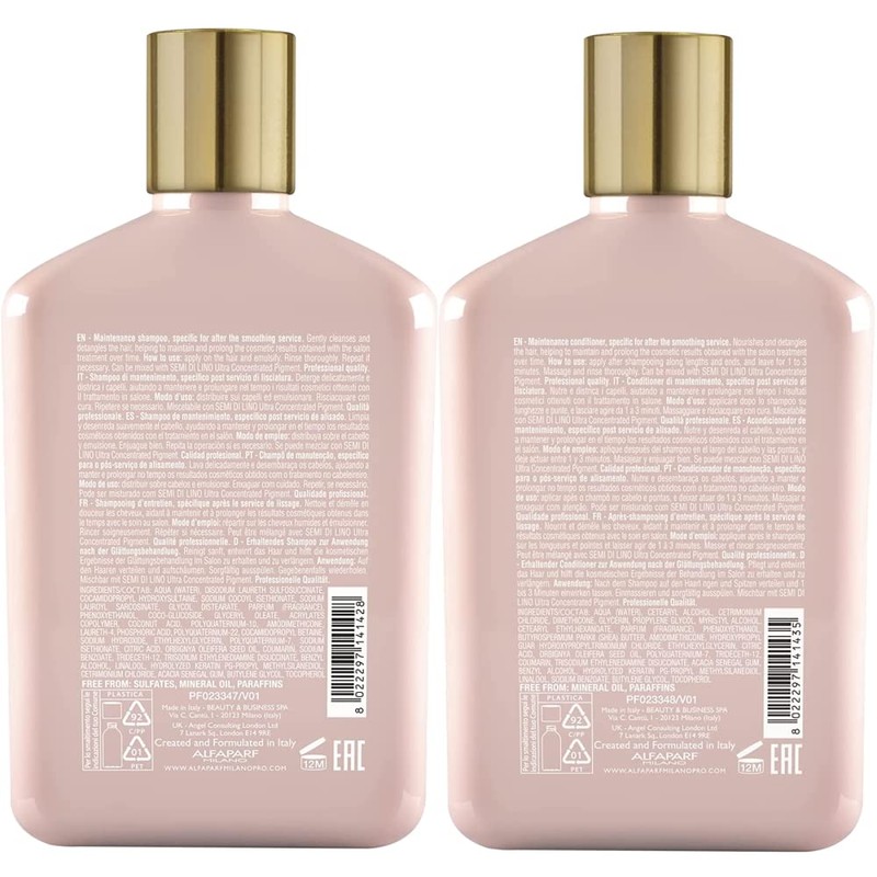 Alfaparf Lisse Design Maintenance Shampoo & Conditioner DUO 8.45oz each