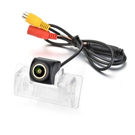 aSATAH AHD 720P/CVBS Car Rear/Front View Camera's Fisheye Lens License Plate Camera with RCA Cable & Vehicle Camera for Nissan Altima/Latio/Tiida Sedan/Maxima/Teana & Backup Golden Camera