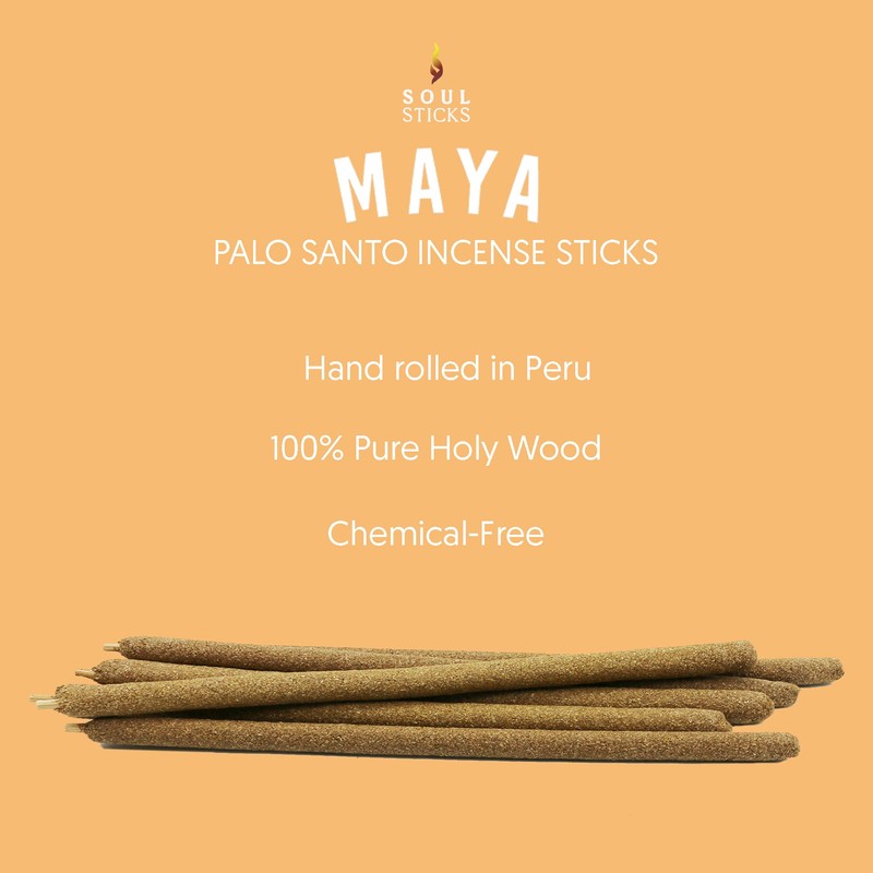 SOUL STICKS Maya Palo Santo Incense Sticks Cleansing Smudge Sticks