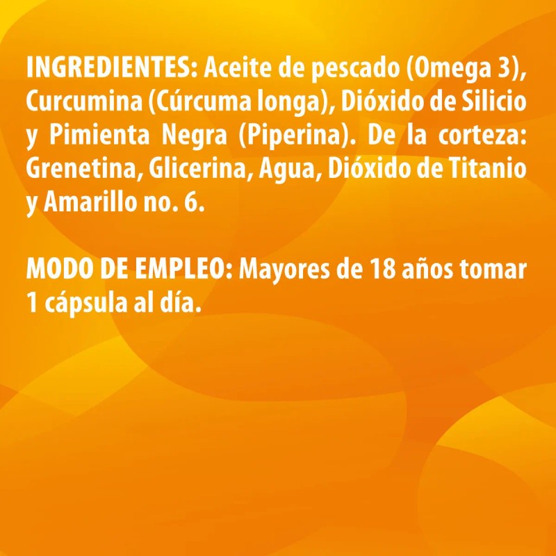 Curcuma Curcumina Omega 3 140 Softgels Maklen Sabor Sin sabor