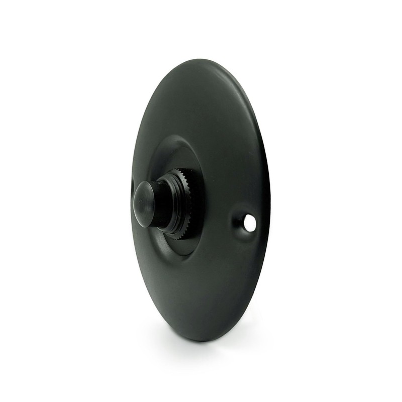 A29 Black Powder Coated Iron Doorbell Button – 3" diameter