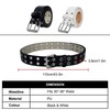 MengH-SHOP Double Eyelet Leather Belt PU Leather Eyelet Belt Punk