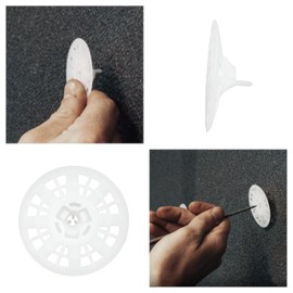 TruFast 2" Plasti-Grip PBLP2 Prong Washer (1000 EA) White Plastic Insulation Fastener Prong Wall Anchor
