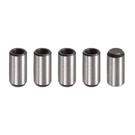 sourcing map M6 Internal Thread Dowel Pin 5pcs 10x20mm Chamfering Flat Carbon Steel Cylindrical Pin Bed Bookshelf Metal Devices Industrial Pins