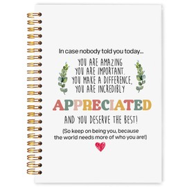 WARDOS Inspirational Spiral Notebook Journal 5.5x8.3, In Case No One Told You Today Motivational Notebook, Affirmation Journal for Women, Encouragement Gifts for Women