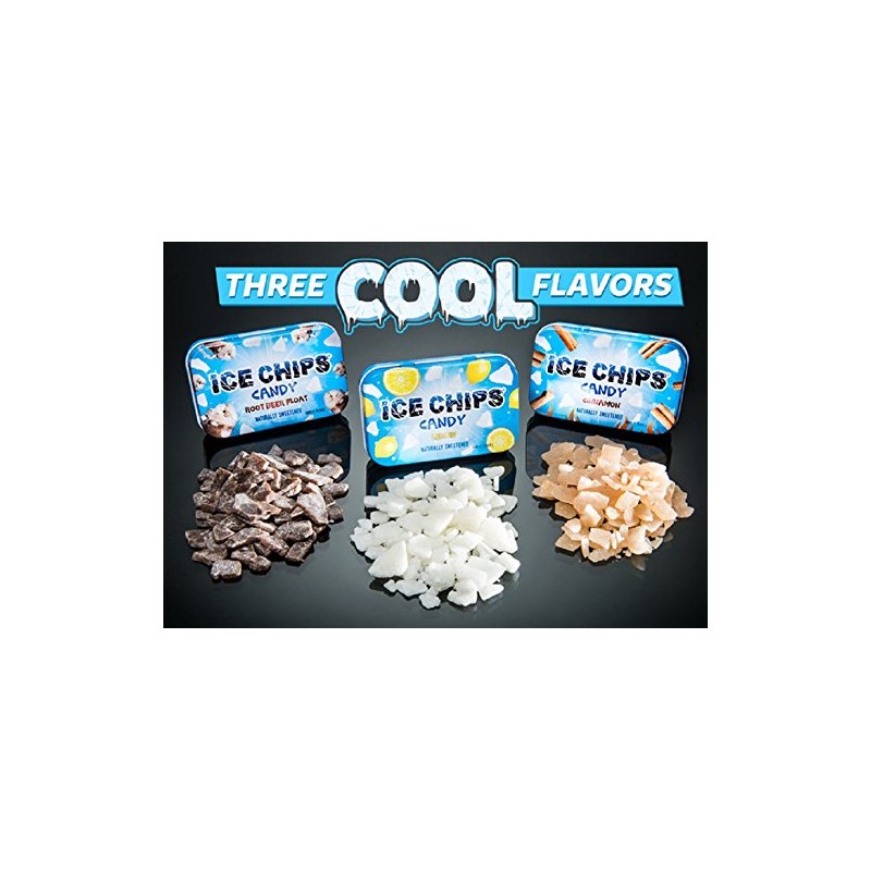 ICE CHIPS Xylitol Candy in Large 5.28 oz Resealable Pouch;
