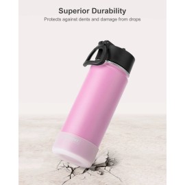 koodee 16 oz Water Bottle Stainless Steel Double Wall Vacuum Insulated Flask ...