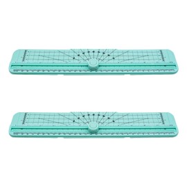 2PCS Paper Cutter Slider, 12 Inch Portable Paper Trimmer, Straight Cutting Guillotine, Cardboard Cutter for Paper Photo Vinyl Label Coupon Craft Paper(Green)