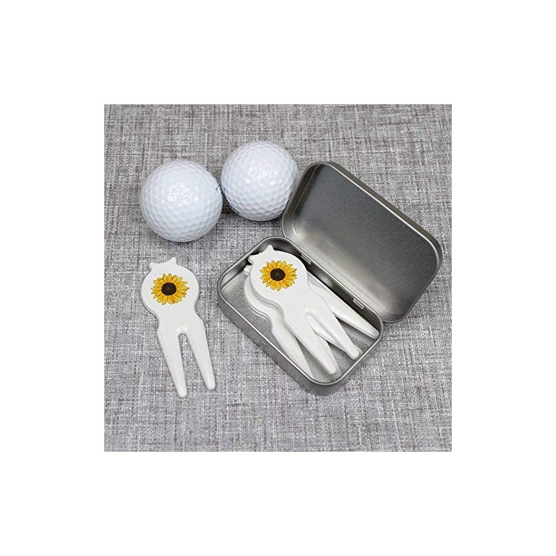 Azeeda 'Sunflower' Golf Divot Tool/Repair Fork Gift Set (GO00028097)