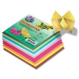 Folia Faltblätter 70g/mò, 20x20cm, 100 Blatt, 10 Farben