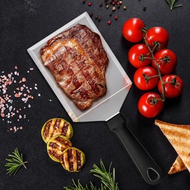 Yuchengxiang Griddle Spatula,Burger Spatula, Stainless Steel Large Metal Spatula,Heavy Duty Hamburger Turner Spatula for Grilling BBQ Include S Hook,Dishwasher Safe,12 Inch Long