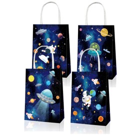 Yamibobo 16 Pack Outer Space Galaxy Party Favor Bags, 21*16*8cm, Perfect for Kids' Space Themed Birthday Parties, Baby Showers, Themed Parties