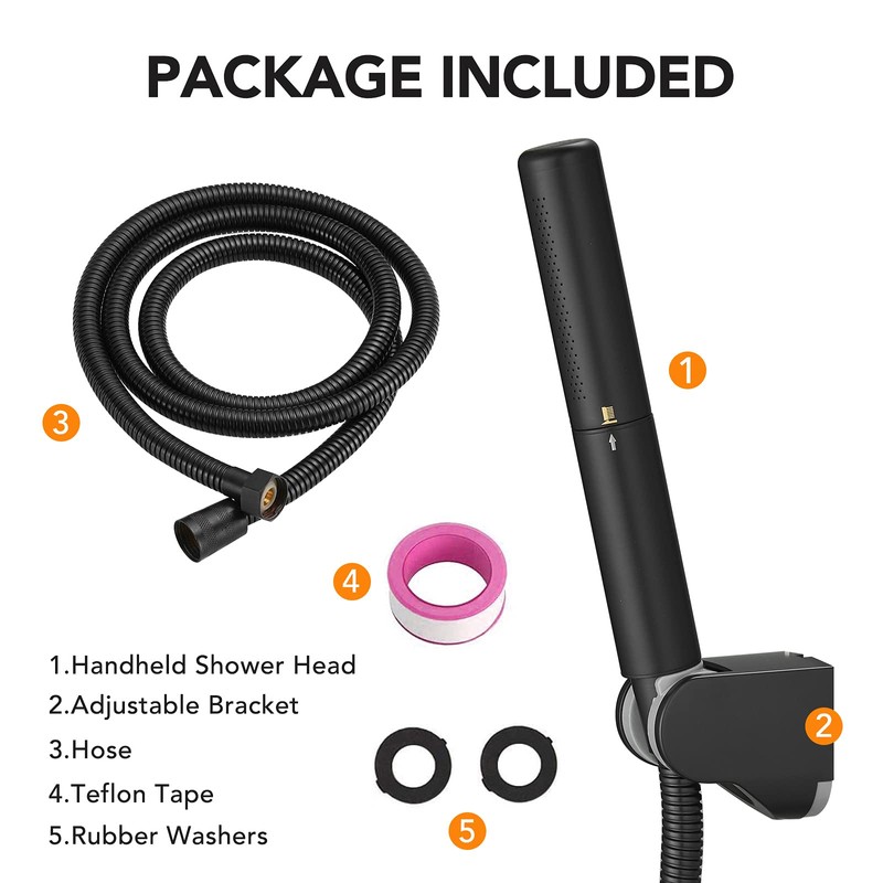 BESy Black Brass 2 In 1 Function Handheld Shower Head