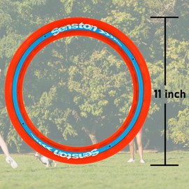 Senston Flying Ring Easy Catch and Throw, Flying Disc 11 Inches, Pack of 3 Flying Disc for All Level Players, for Pool, Beach, Backyard, Family Fun