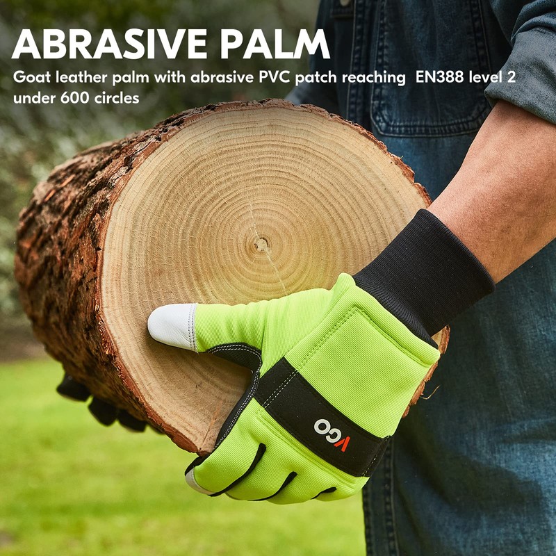 Vgo... Chainsaw Gloves 12-Layer Protection on Both Hands, Safety Foresty