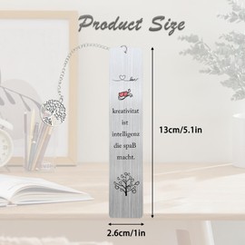 Inspirational Bookmark Gift with Gift Box Stainless Steel Motivational Bookmark Metal Bookmark for Friends Daughter Son Student Colleagues