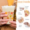 ZCPTZ 50 Sets 12oz Fall Maple Leaf Clear Plastic Cups