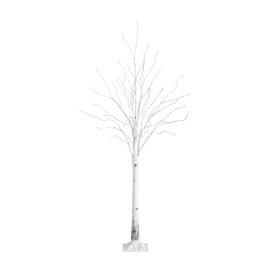Nearly Natural 6-FT Pre-lit Artificial White Birch Tree with LED Lights, 400 Color Changing LEDs for Indoor Home Décor, Fake Lighted Birch Tree for Winter, Valentine's Day, Easter Decorations